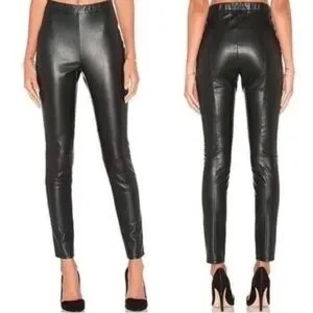 Cupcakes and Cashmere Liliana Legging Large Black Vegan Faux Leather